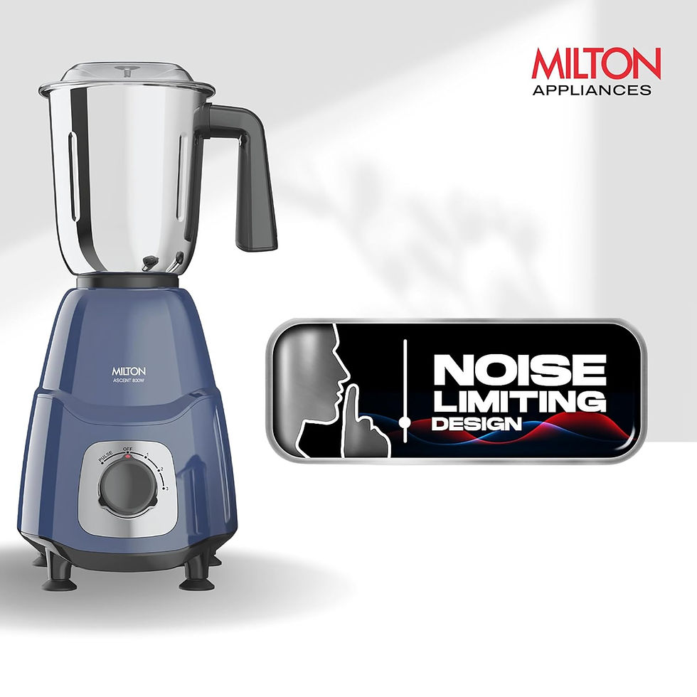 Thumbnail: Milton Ascent Mixer Grinder 3 Jar, 800 W (22000 RPM)