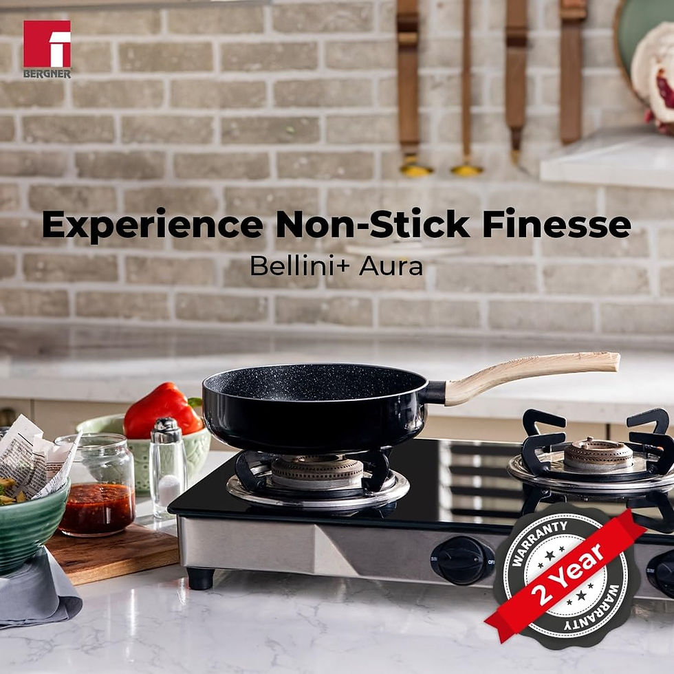 Thumbnail: Bergner Bellini Plus Aura 5-Layer Non-Stick 26 cm Deep Frypan