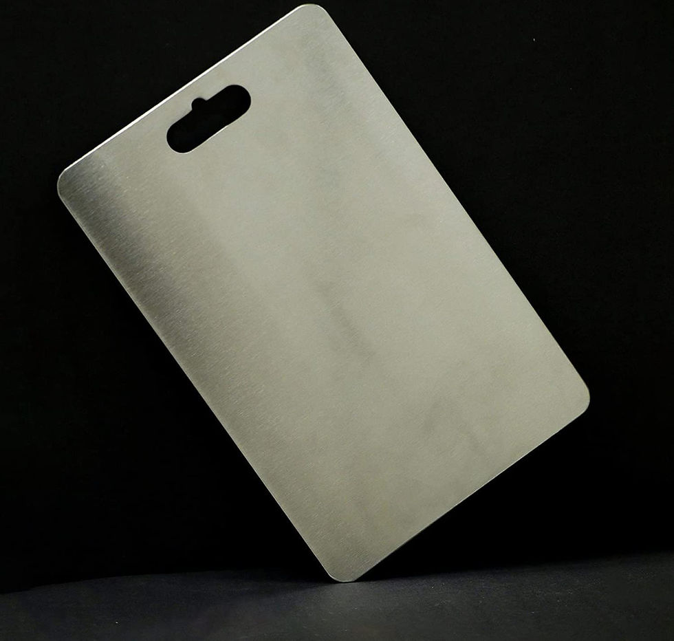 Thumbnail: Stainless Steel 1mm Thick Chopping Cum Cutting Board Metal Board