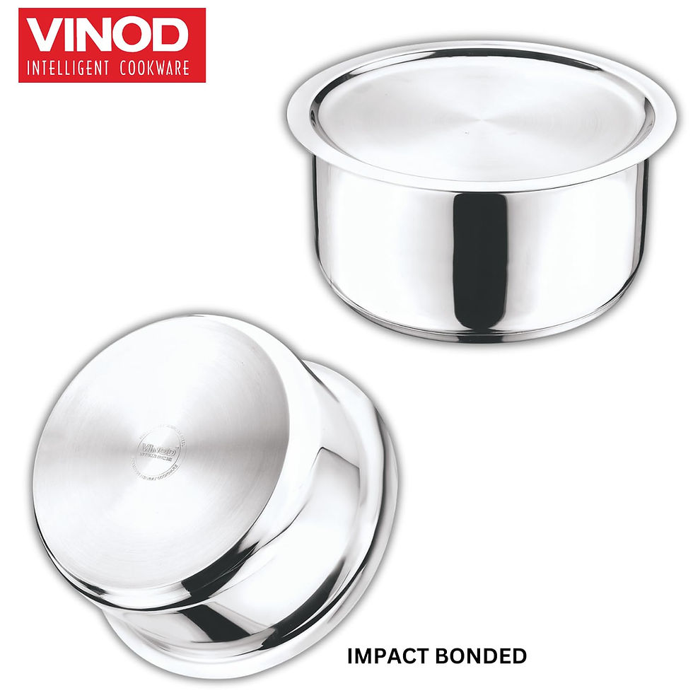 Thumbnail: Vinod 1.1 Litre 304 Grade Induction Tope with Lid, TPL14