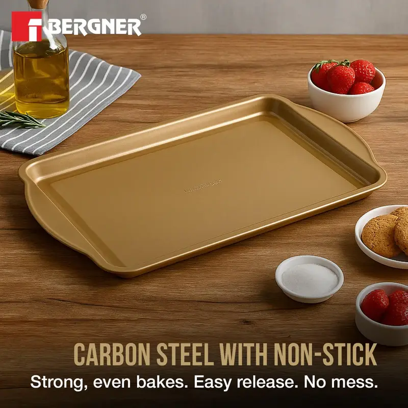 Thumbnail: Bergner Cento Carbon Steel Rectangle Large Oven Tray 38.5x26cm