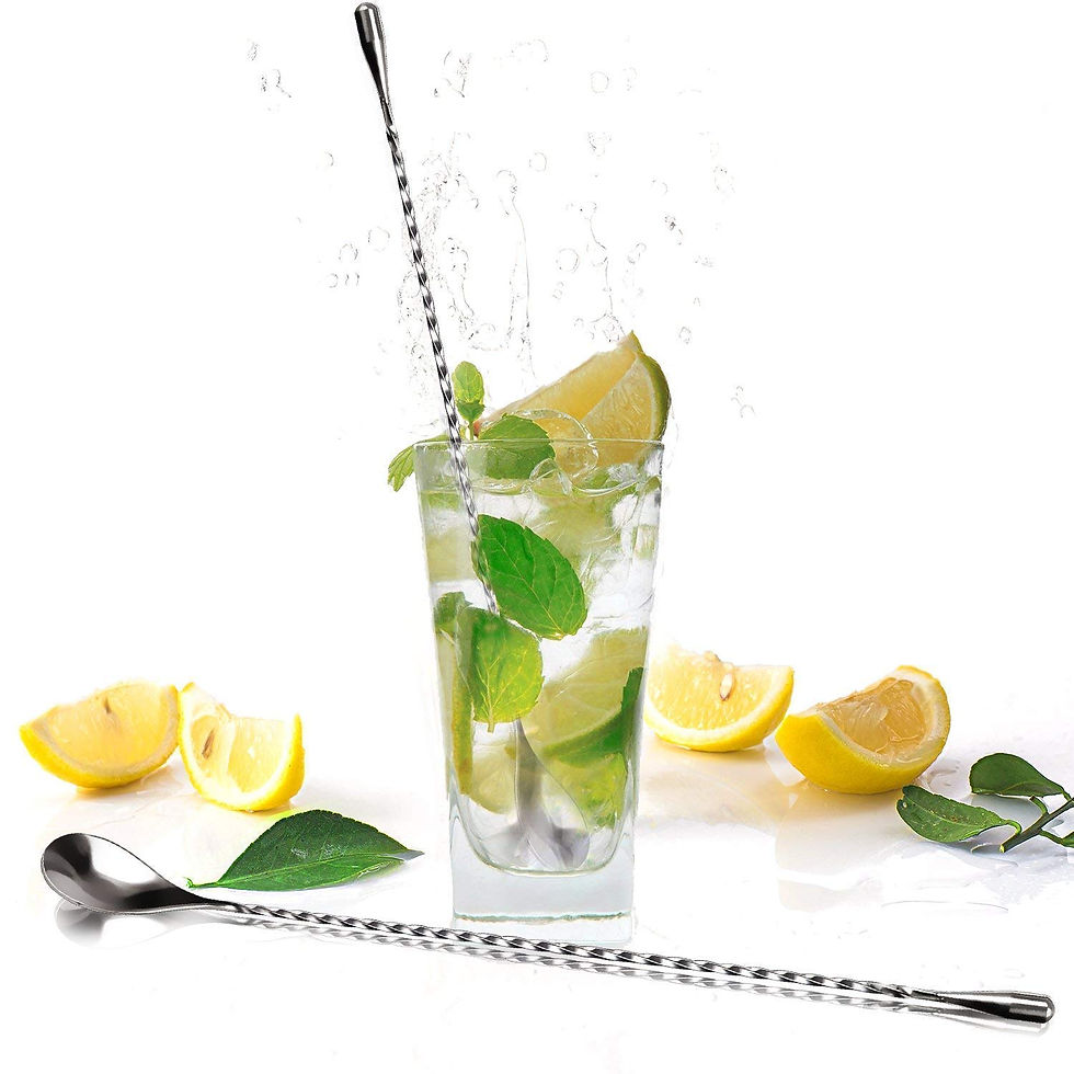 Thumbnail: Stainless Steel Bar Spoon – 12 Inch Twisted Mixing Spoon
