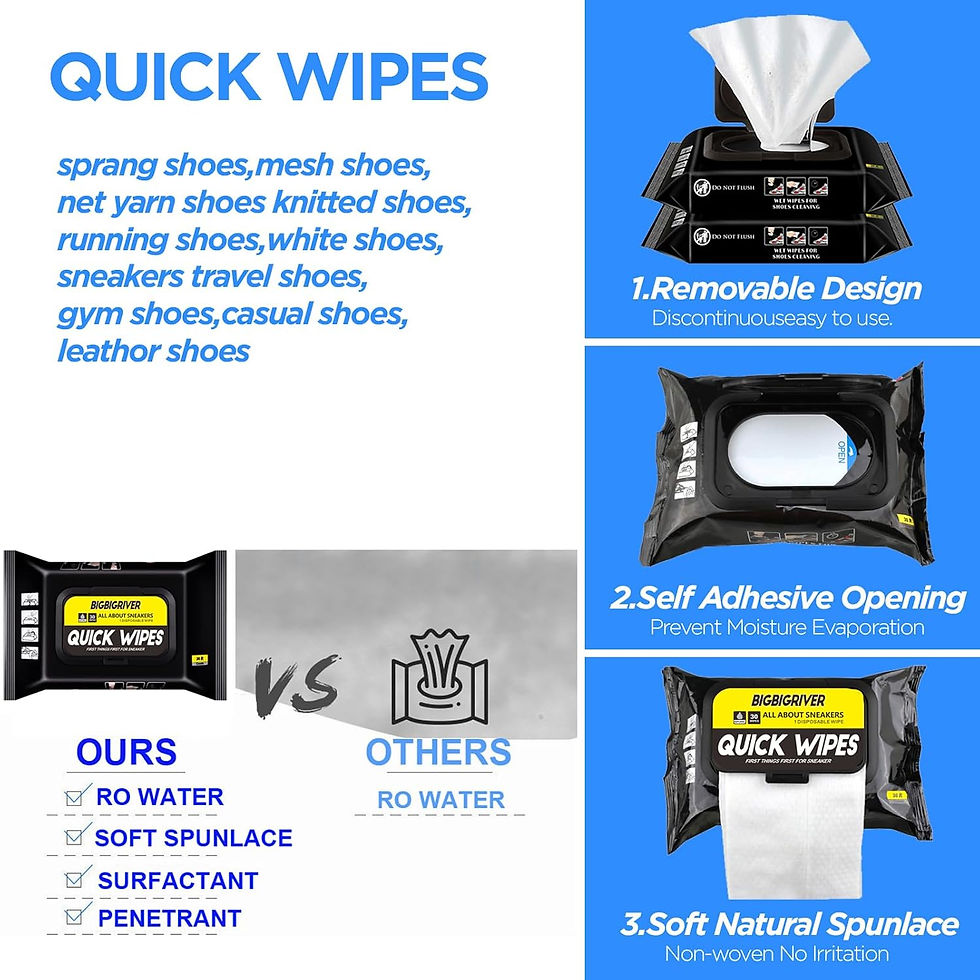 Thumbnail: sky treasure Shoe Wipes Pack Of 60 Pcs Sneaker Wipes Cleaner Quick Wipes
