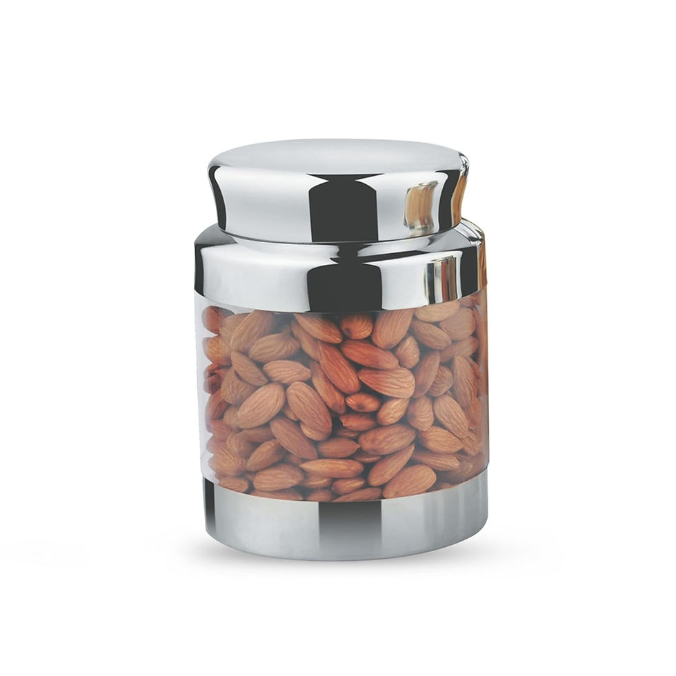 JVL Classic Canister Container for Kitchen Storage Stainless Steel Storage Jar