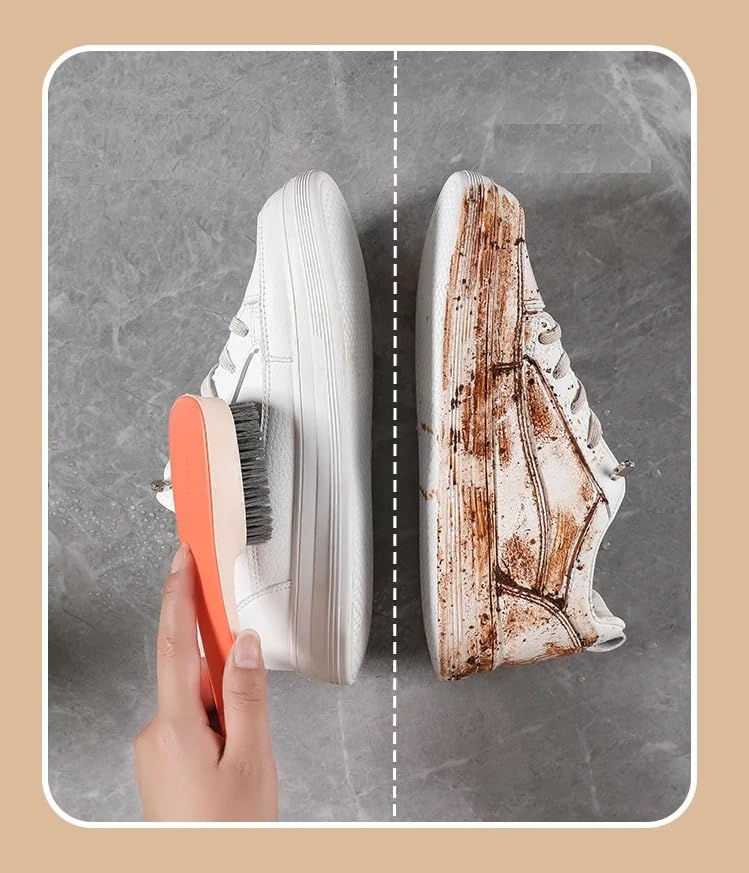 Thumbnail: Shoes & Clothes Cleaning Brush with Handle Hanging Hole