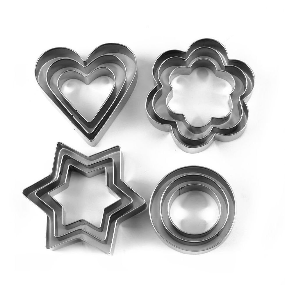Thumbnail: Cookie Cutter Stainless Steel Cookie Cutter with 4Shape, 12 Pieces