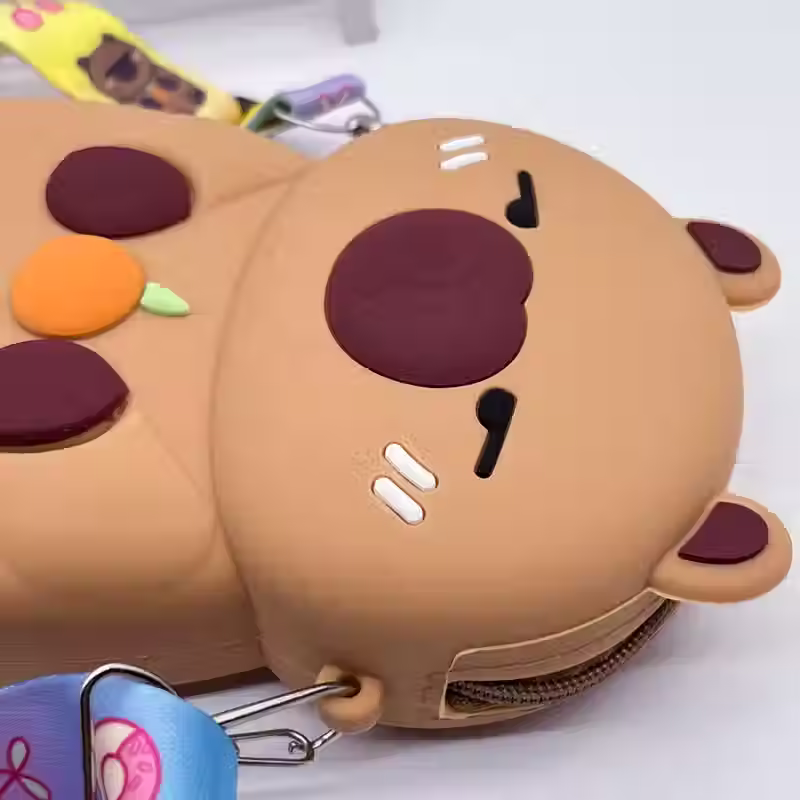 Thumbnail: Cartoon Capybara, Perfect for Students As a Crossbody And a Compact Wallet for