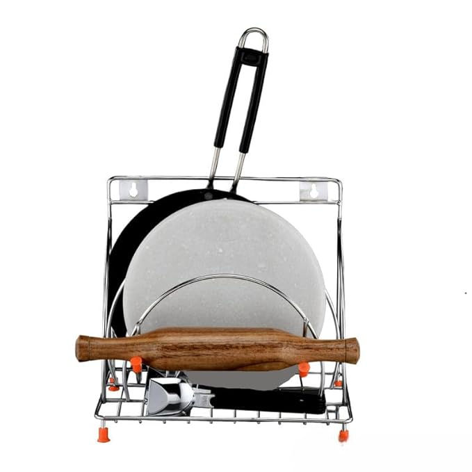 Thumbnail: Stainless Steel Heavy Quality Chakla Belan Stand – Compact & Rust-Proof Organize