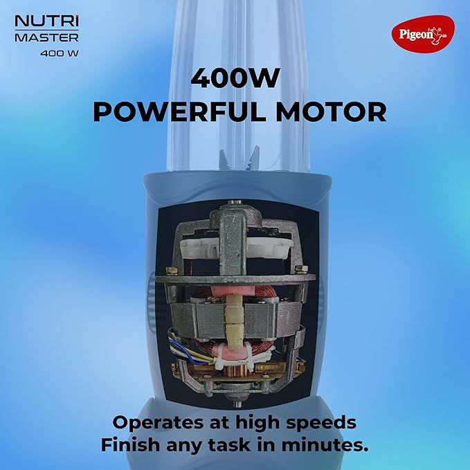Thumbnail: Pigeon Nutri Master | Mixer Grinder Juicer Blender Smoothie Maker 400watts/2 jar