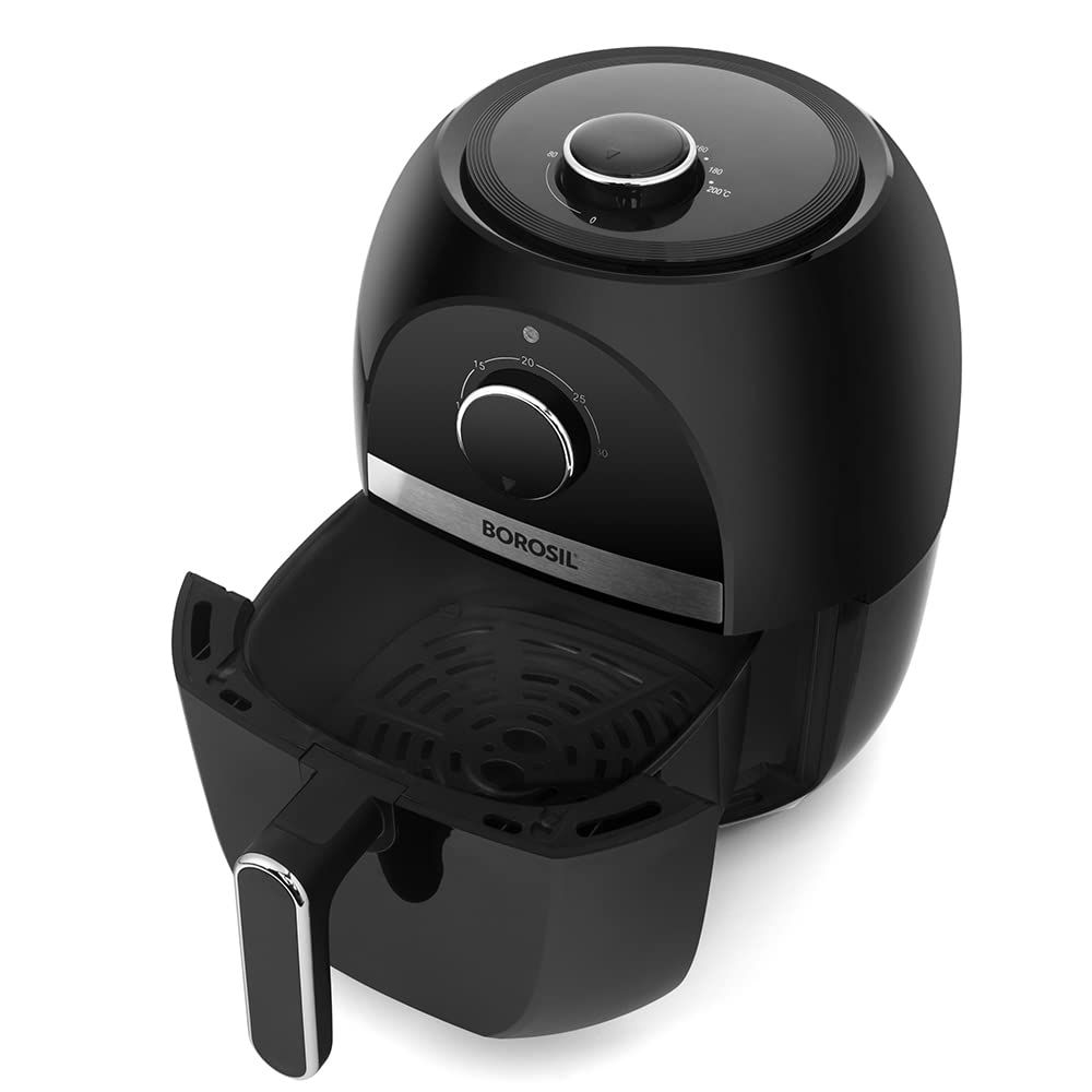 Borosil Best Air Fryer, Air Fryer for Home, Timer Selection 2.8 L Capacity,1200W
