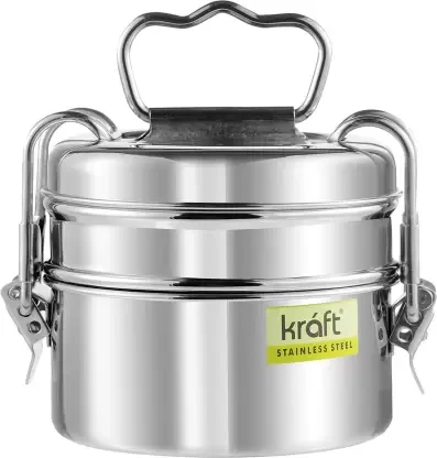 Kraft Stainless Steel Tiffin Box 6*2 Containers Lunch Box (600