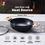 Thumbnail: Bergner Bellini Plus Aura 5-Layer Non-Stick 20cm Kadhai with Glass Lid
