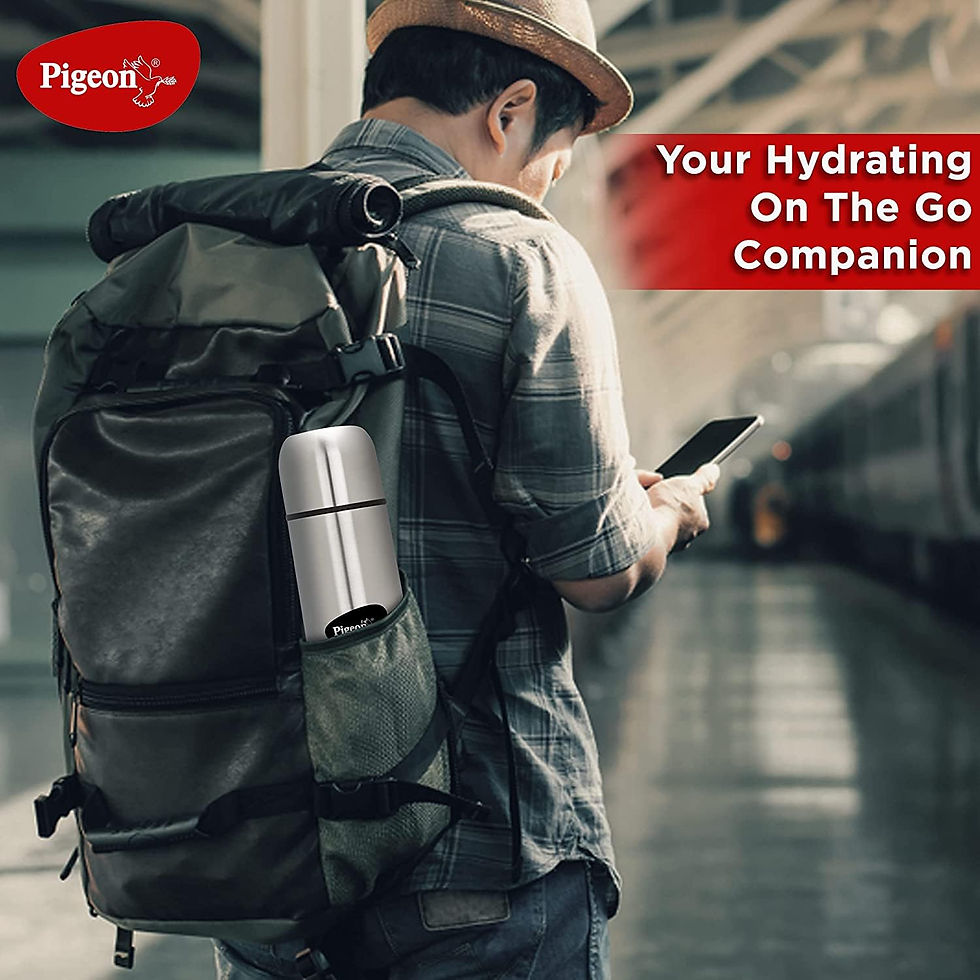 Thumbnail: Pigeon Stainless Steel Therminox Stark 1000 ml Water Bottle - Silver