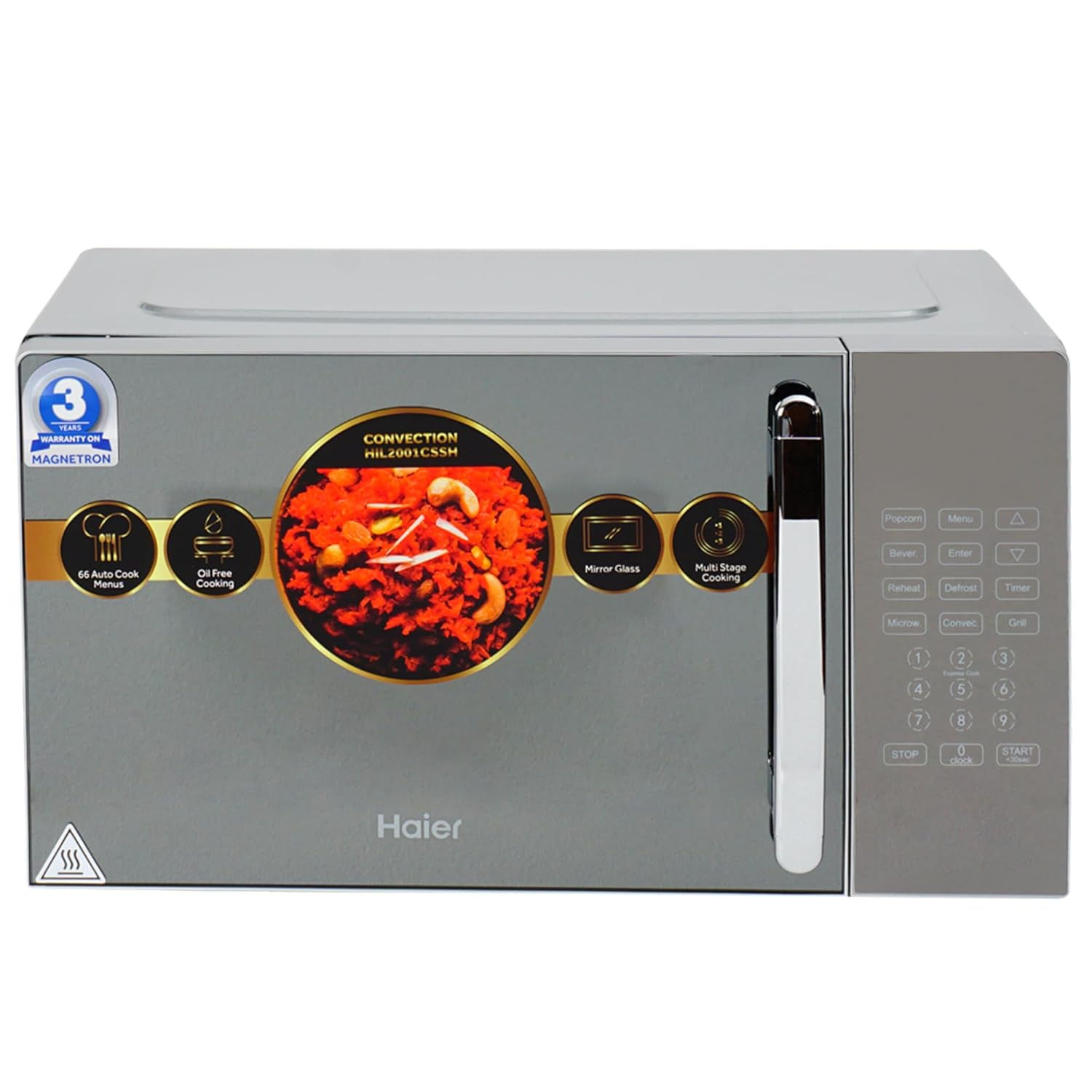 Haier 20L Convection Microwave Oven with Mirror Glass design