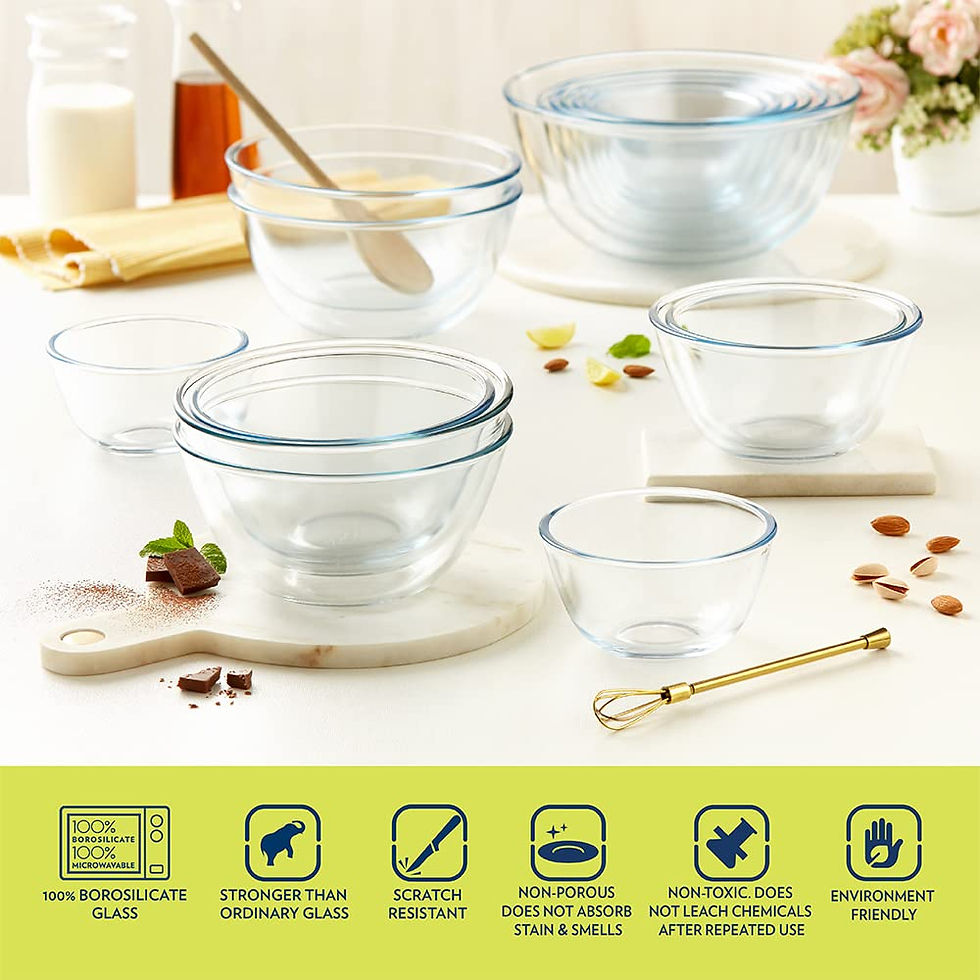 Thumbnail: BOROSIL MIXING BOWL WITH LID-1.3LTR (IH22MB05213)