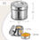 Thumbnail: MILTON Steel Snack Stainless Steel Tiffin, 800 ml, Steel Plain
