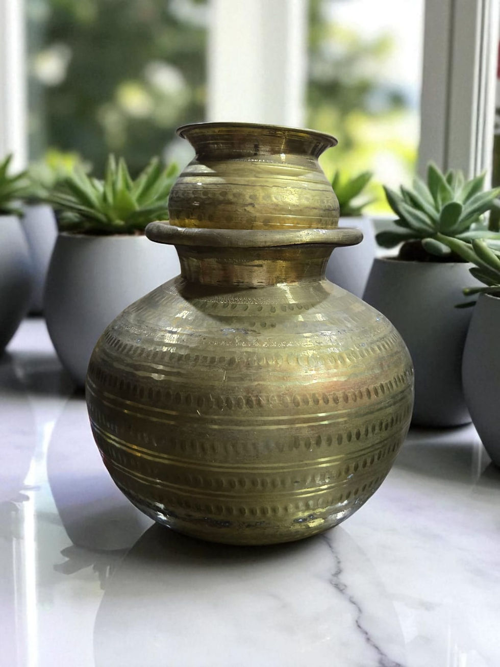 Thumbnail: BRASS BONAM SERWA SET/BONALU SERWA/BRASS GHADA SET