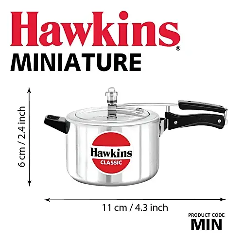 Thumbnail: Hawkins Miniature Toy Classic Aluminum Inner Lid Pressure Cooker - Silver
