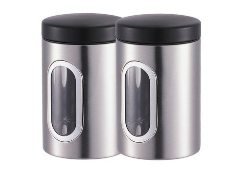 Bergner Kitchen Canister with Transparent Window, Set of 2
