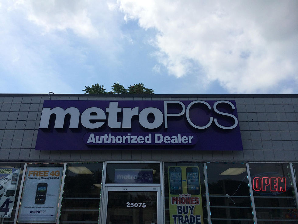 Built and Installed metroPCS signs