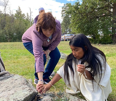 Zaga working with the Community
