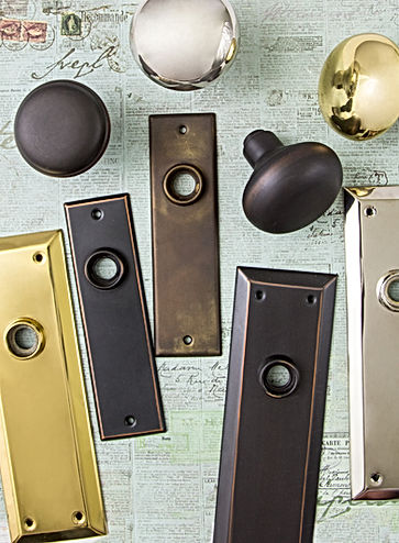Charleston Hardware Back Plates and Doorknobs