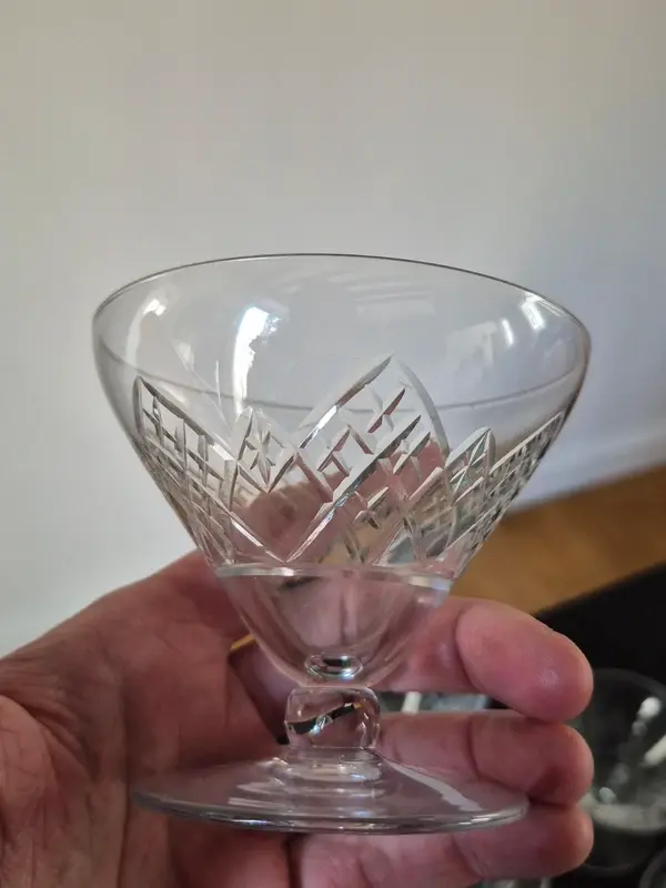 Thumbnail: 6 Coupes A Champagne Cristal Saint Louis Ancien