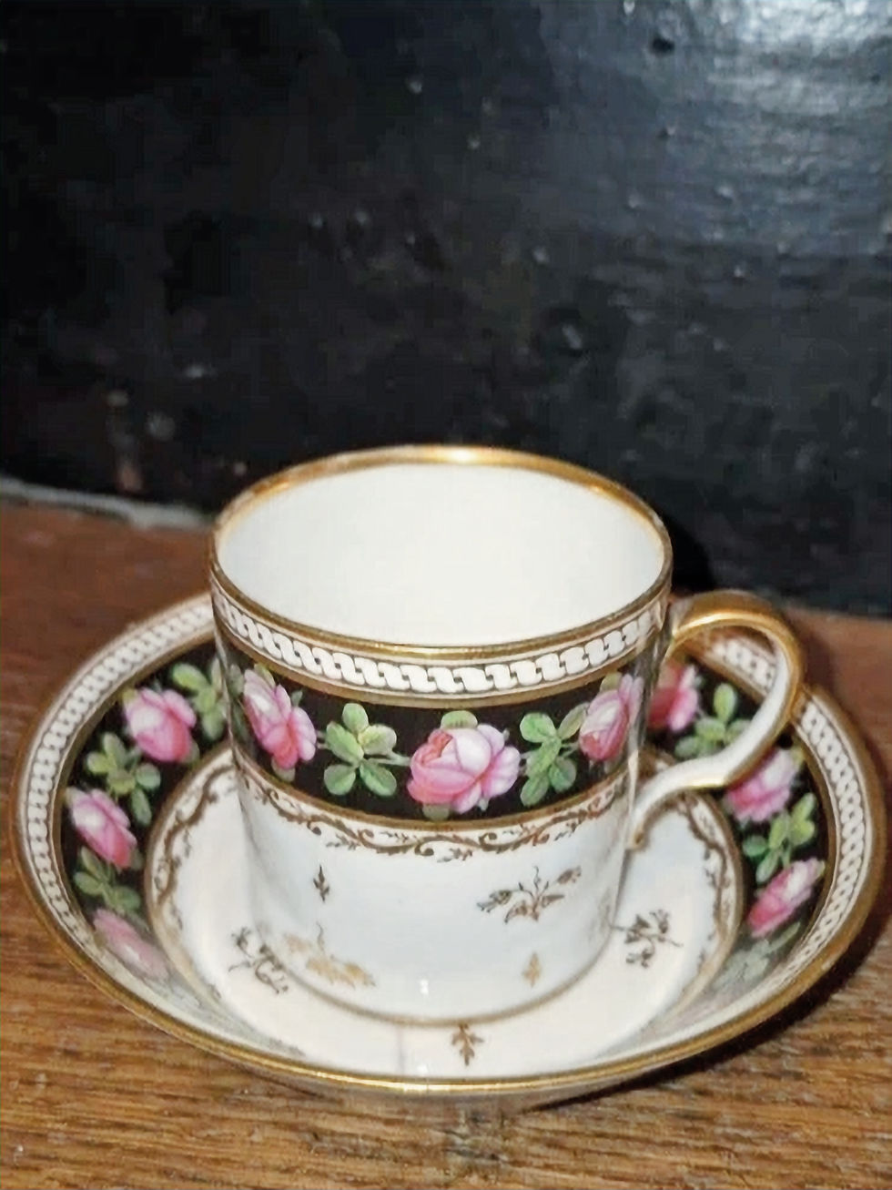 Thumbnail: Tasse et Soucoupe Porcelaine Paris Nast XVIIIeme