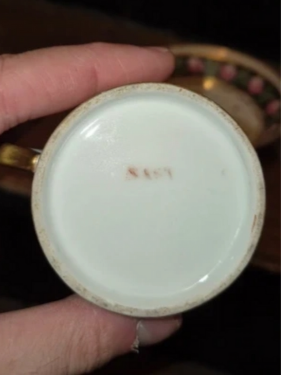 Thumbnail: Tasse et Soucoupe Porcelaine Paris Nast XVIIIeme