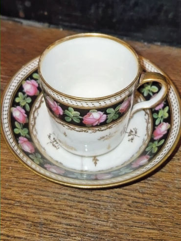 Miniature : Tasse et Soucoupe Porcelaine Paris Nast XVIIIeme