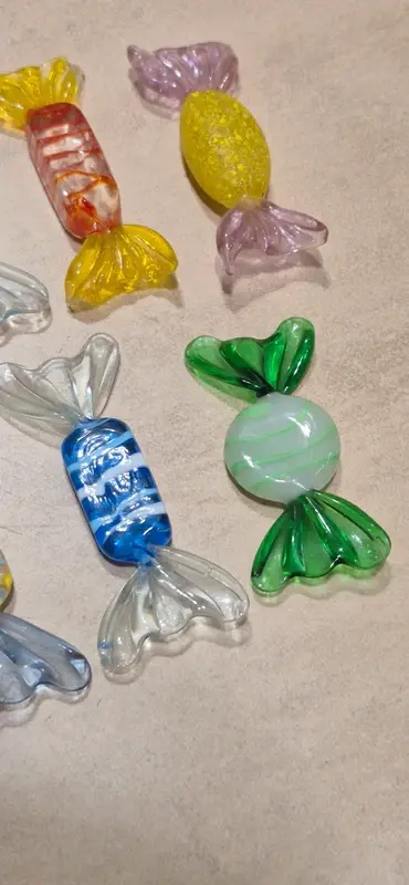 Miniature : 7 Bonbons Ancien Verre Murano