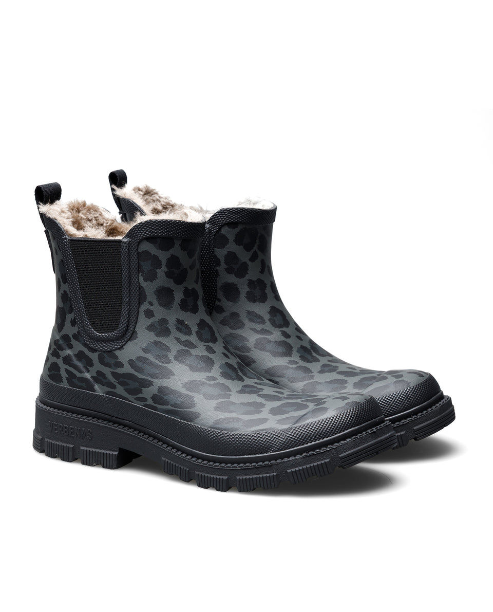 Miniature : Bottines de pluie Lua mate combi animal fur