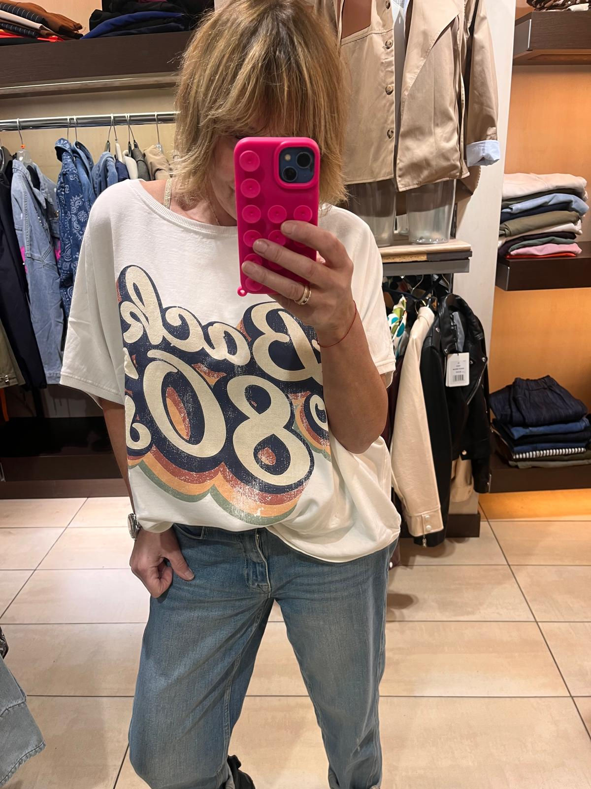 Pull manches courtes oversize Back to the 80s