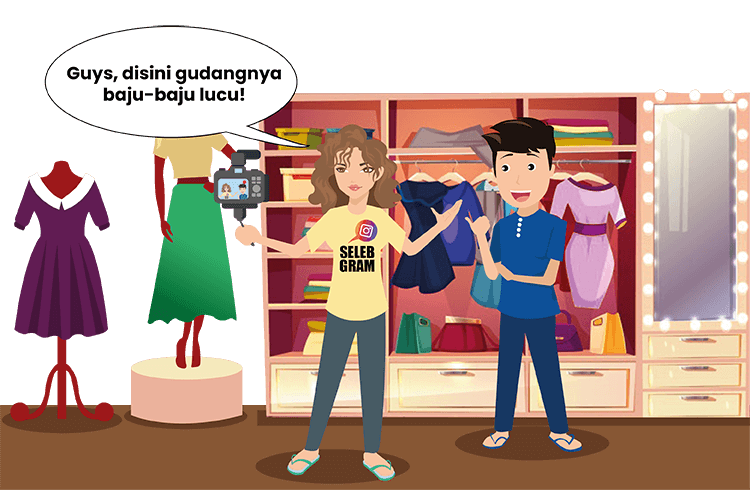 BukuKas - Selebgram Sedang Mempromosikan Melalui Instagram Story