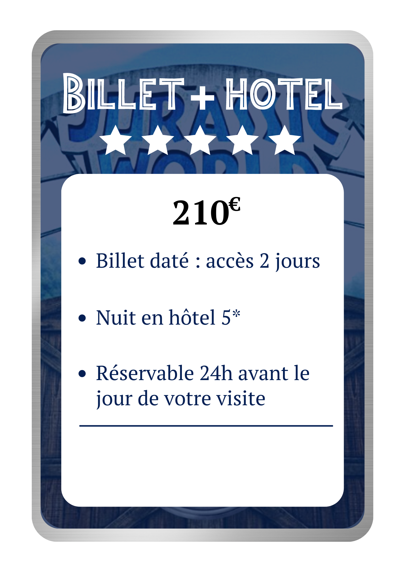 Billet 2 jours + Hôtel 5*