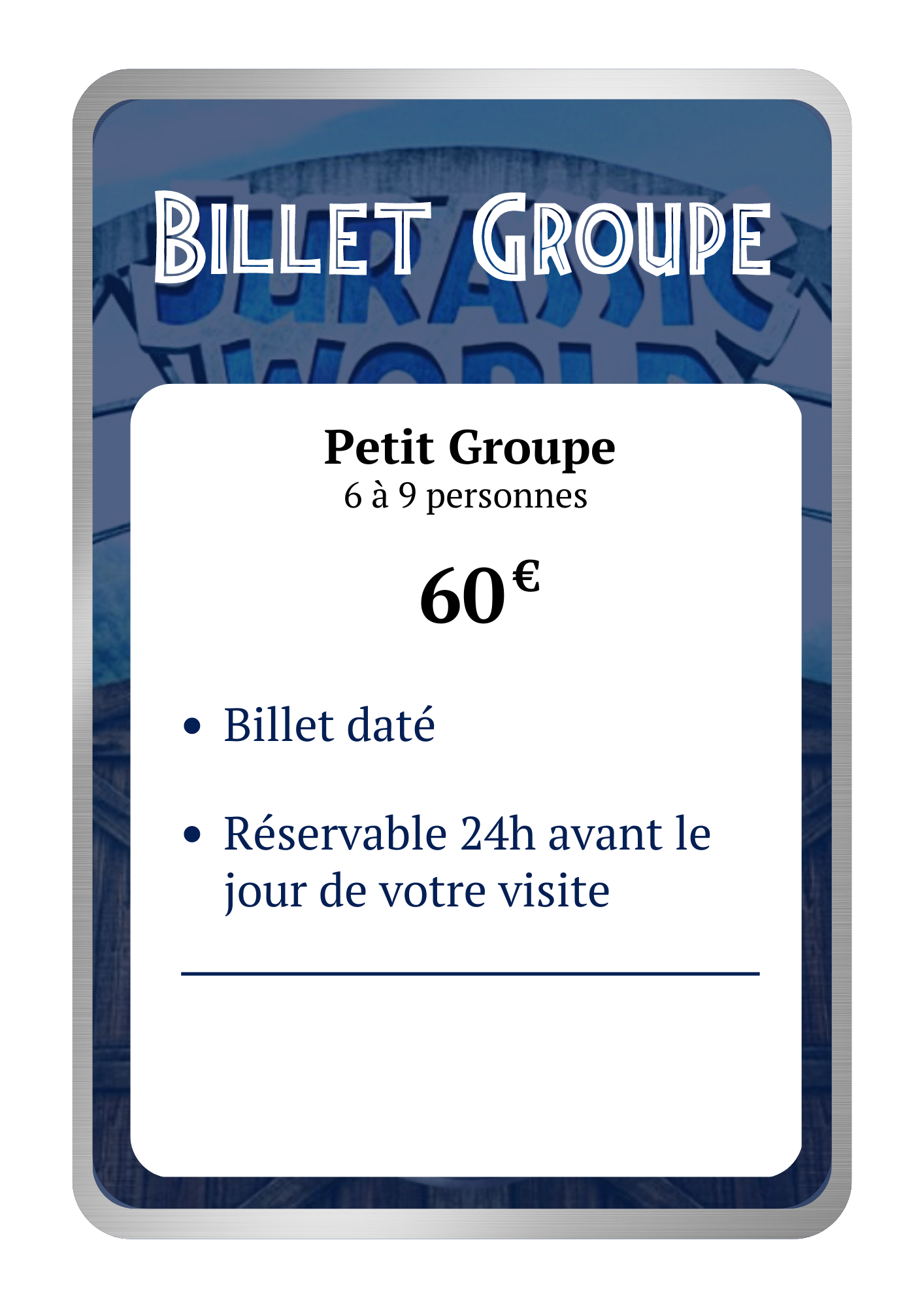 Billet petit groupe