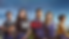Five people stand confidently in front of a plane under a blue sky. They wear blue uniforms. "SKYMED" text is centered in bold white and red.