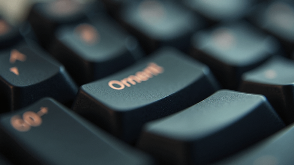 Plano detalle de un teclado con un candado metálico encima