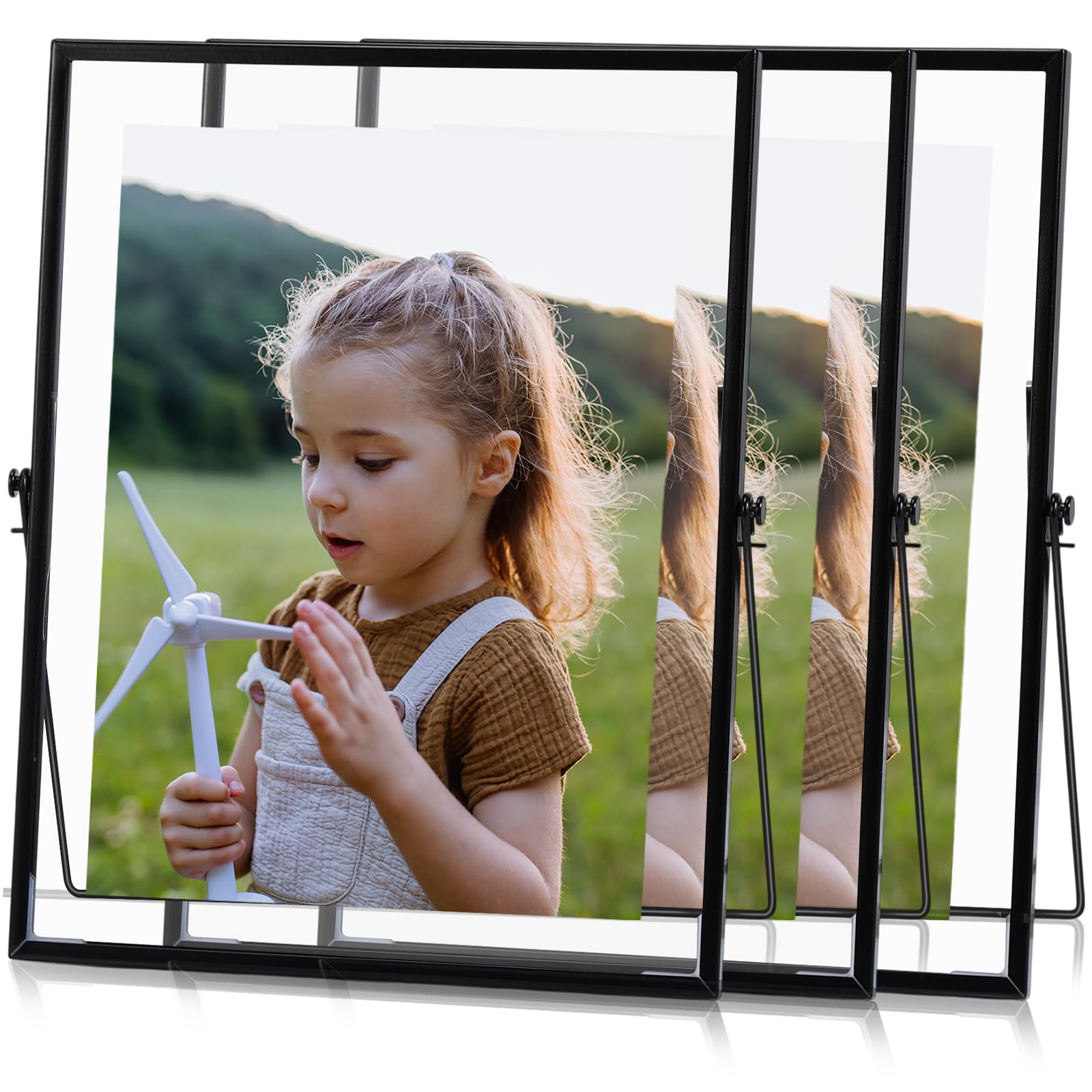 Black 8"x10" Black Stand Up Floating Frame frames rental for weddings, showers, birthdays and corporate events