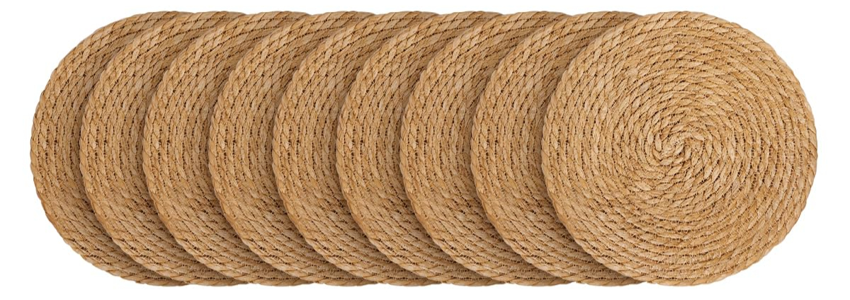 Rattan Charger Placemats chargers rental for weddings, showers, birthdays and corporate events