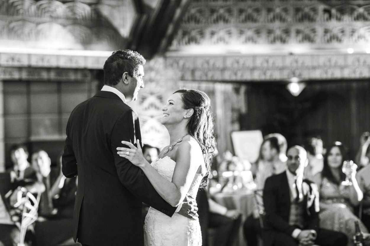 Arizona Biltmore Aztec Ballroom wedding reception and bride and groom first dance