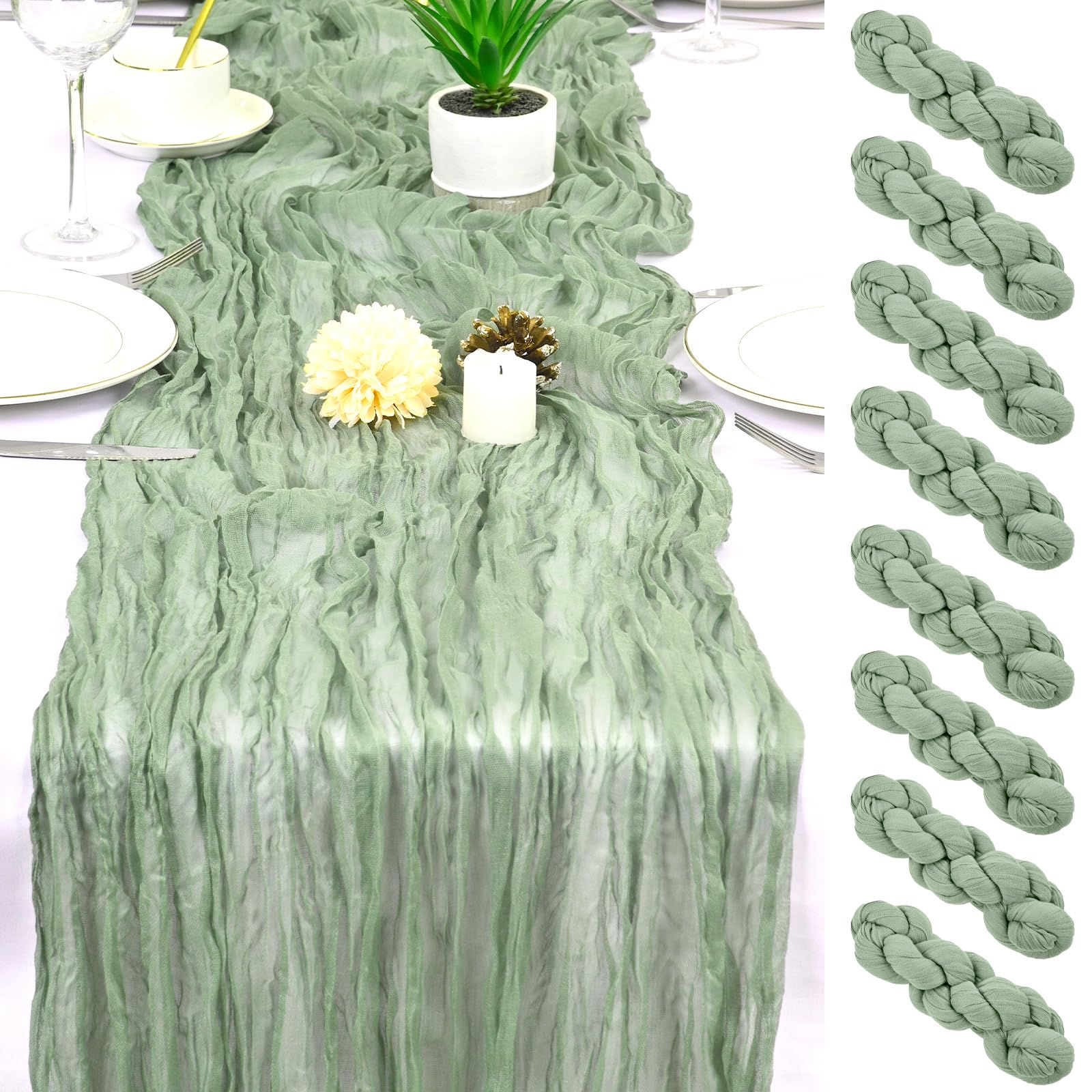 Sage Soft Runners /Drape