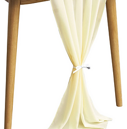 Light Yellow Chiffon Table Runner for wedding and event décor