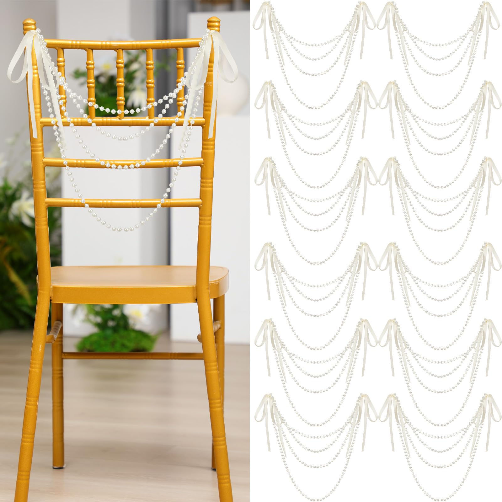 Pearl Layered Chair Swag