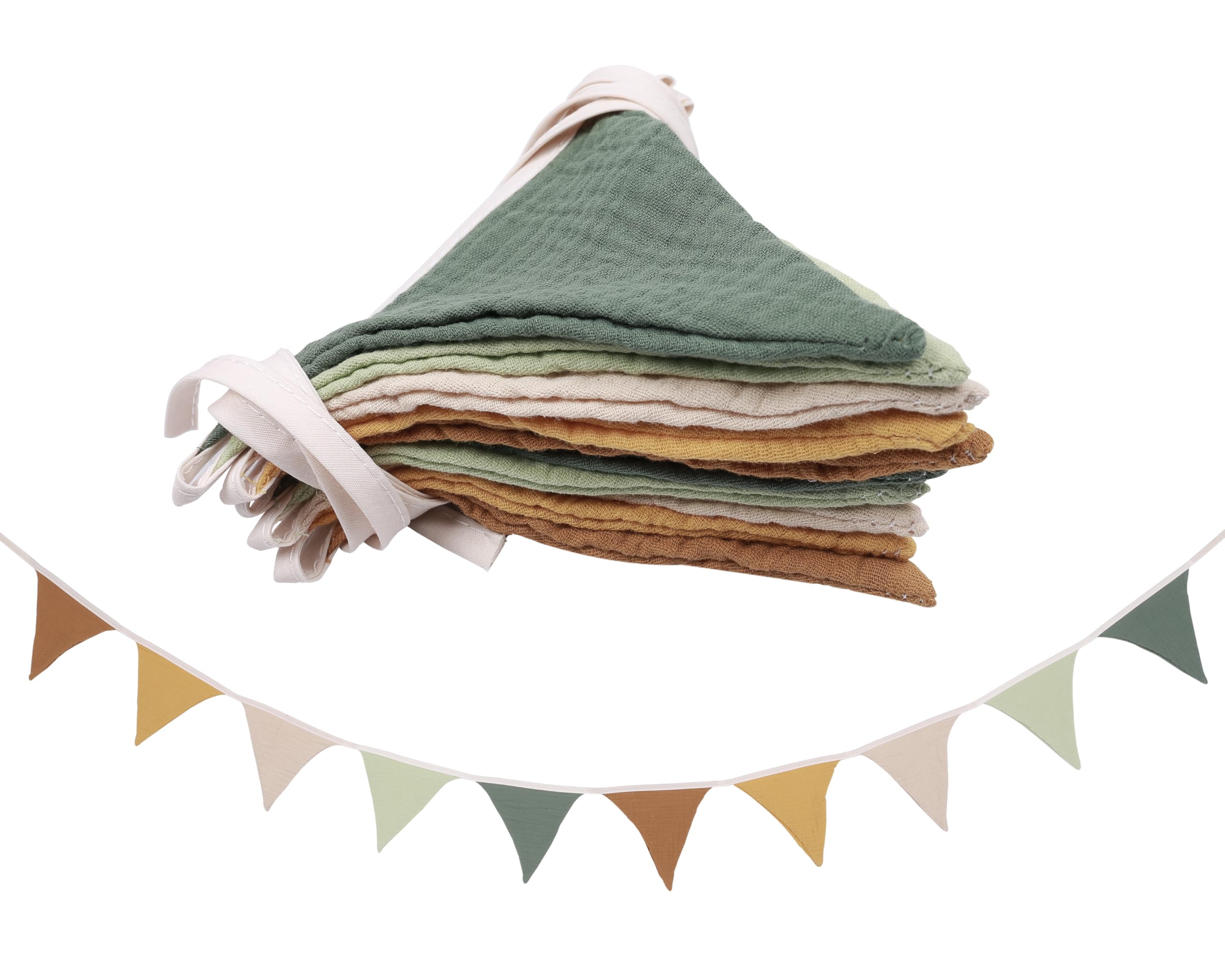 Neutrals Fabric Bunting garland rental for weddings, showers, birthdays and corporate events