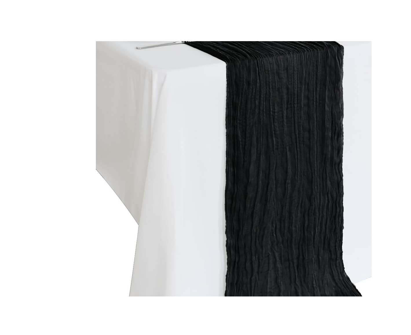 Black Table Runners linens rental for weddings, showers, birthdays and corporate events