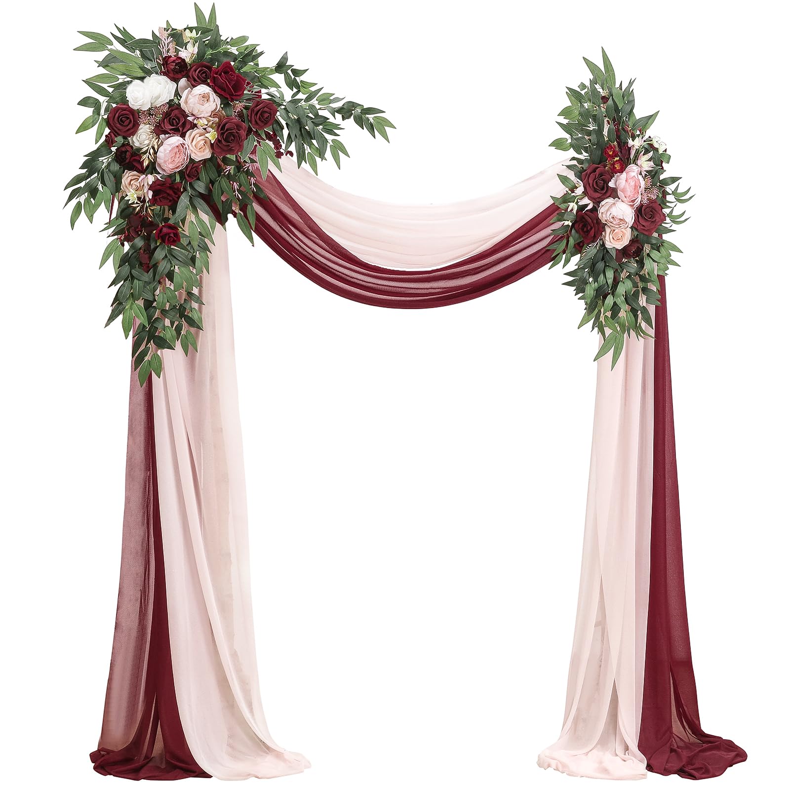 Blush Swag and Head Table Runner linens rental for weddings, showers, birthdays and corporate events