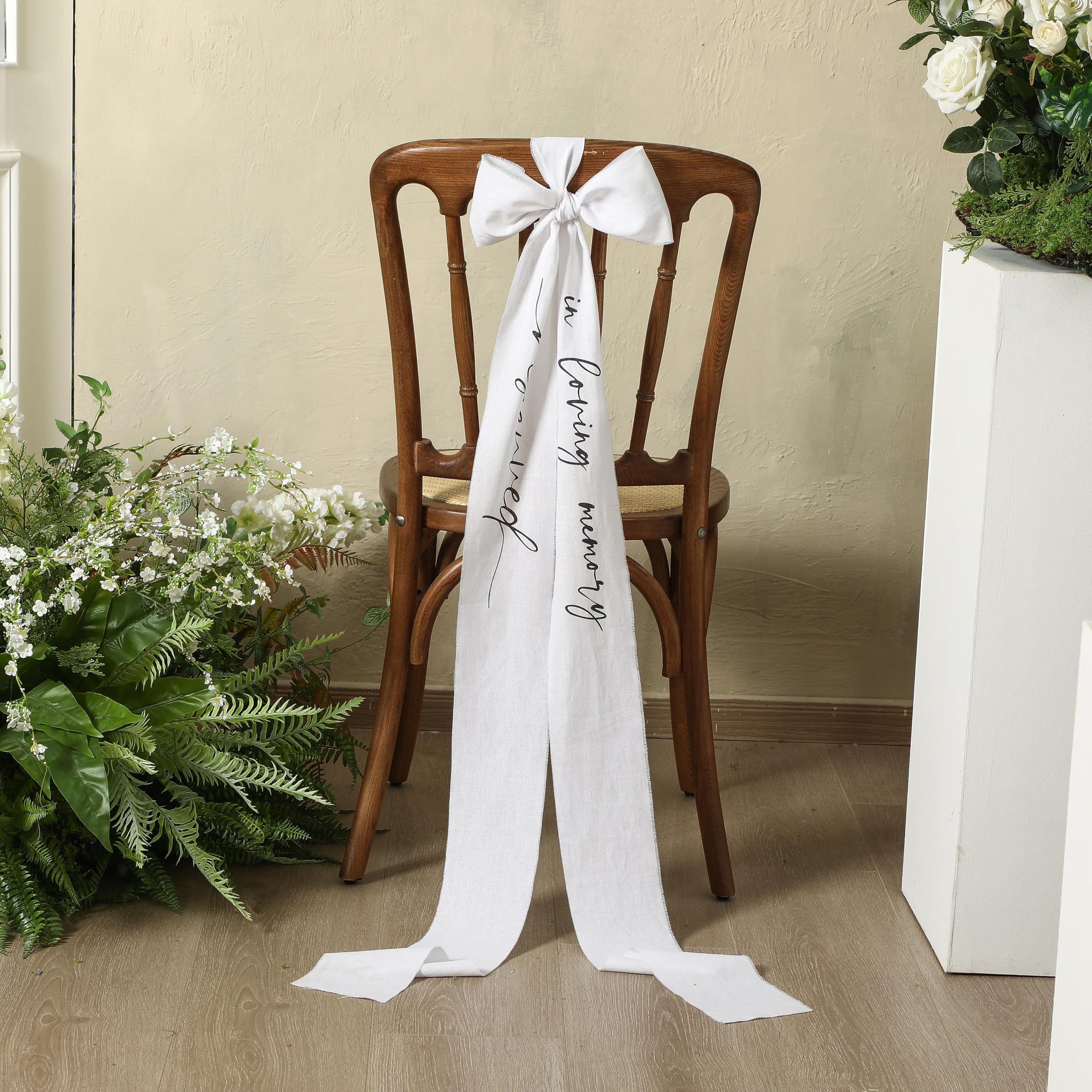 Reserved In Loving Memory Ribbon reserved seating rental for weddings, showers, birthdays and corporate events