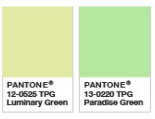 Luminary Green and Paradise Green
