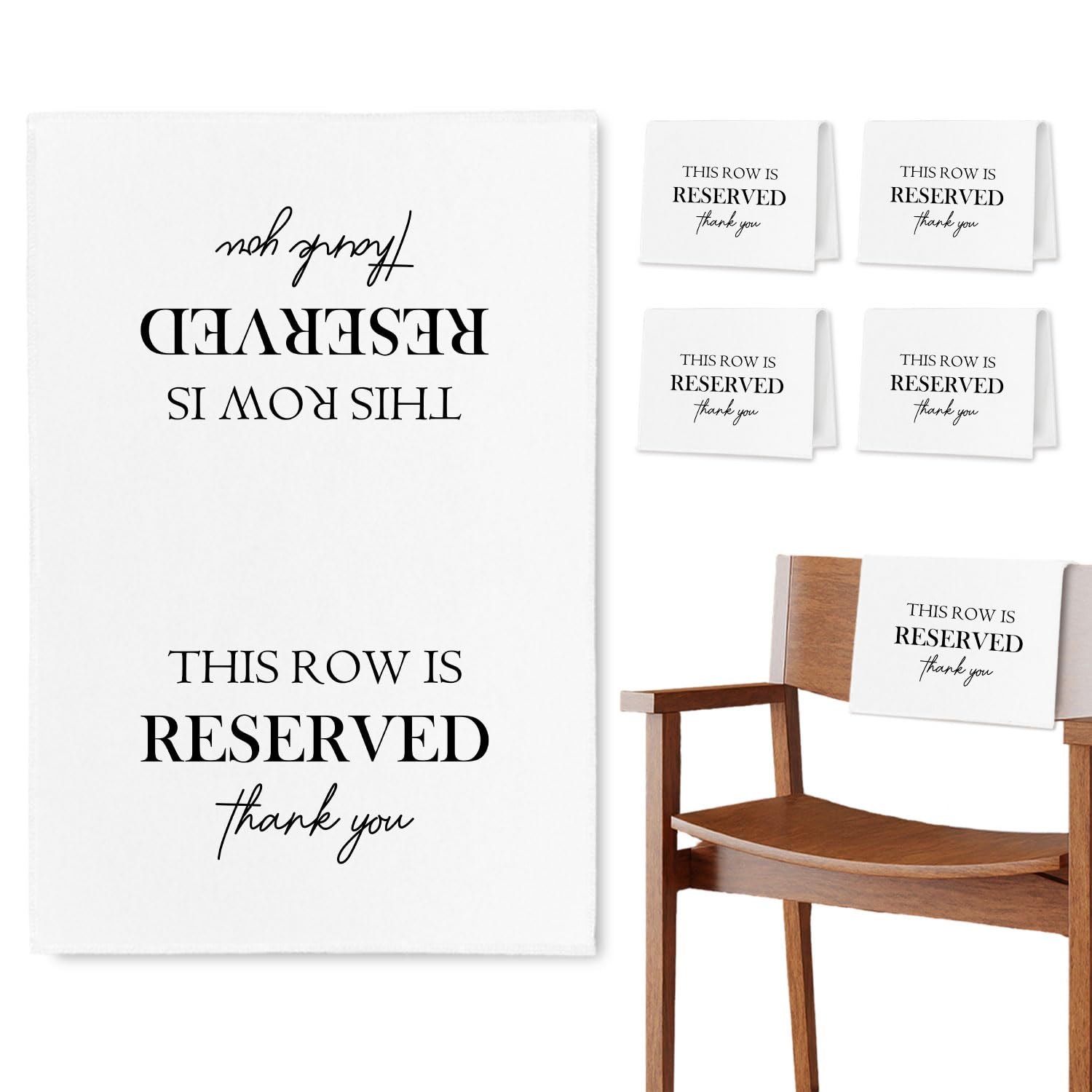 Reserved Row Chair Drape reserved seating rental for weddings, showers, birthdays and corporate events